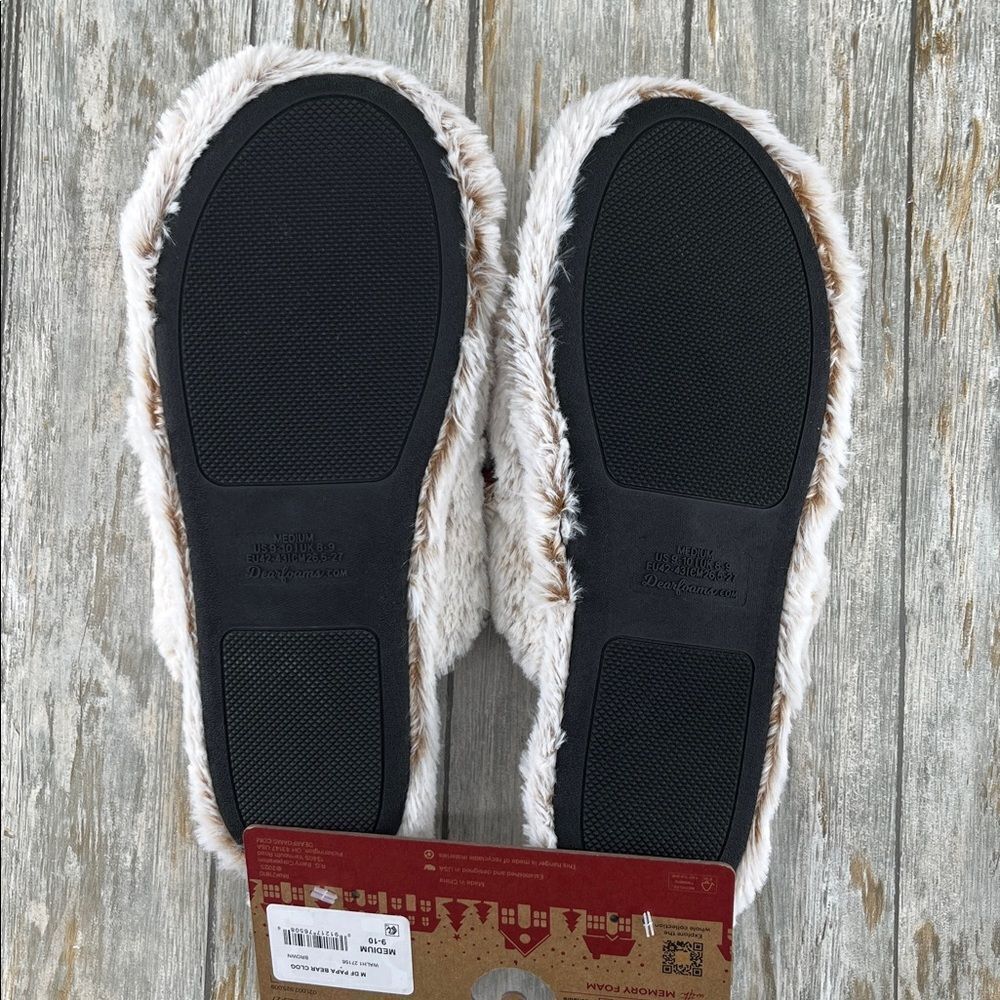 Men’s Dearfoams Cozy Comfort Papa Bear Slippers Shoes Size M 9-10 - Picture 6 of 7